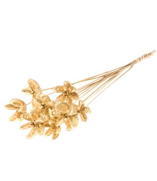 LDD Cartoos Flower on stem 10pc gold | Per 15 stuks