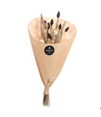 LDD Dining bouquet Xmas brown/champagne gold | Per 24 stuks