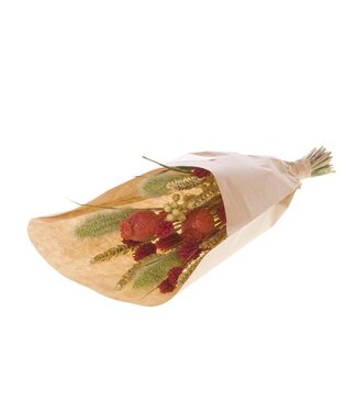 LDD Dining bouquet Xmas red/gold mixed | Per 24 stuks