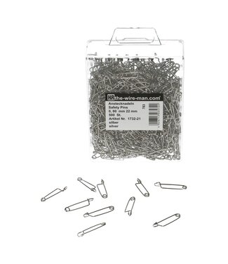 4A Silberfarbene Hochzeitsanstecknadeln | 0,80 Millimeter breit | Länge 22 Millimeter | 500 Nadeln pro Schachtel | Pro Stück