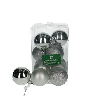 4A Opruiming Kerst Bal  60mm kunststof deco x12 | Per stuk