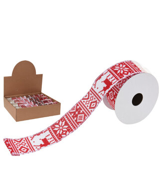 4A Kerst Lint kerstdeco 4cm 270cm | Per 32 stuks