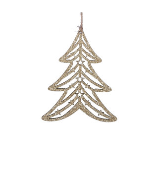 4A Kerst Deco hanger boom 08.5*10.5cm | Per 8 stuks