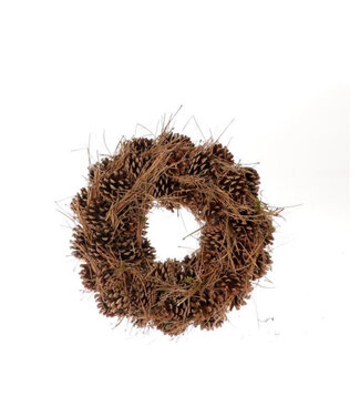 4A Brown natural Sofia Deco wreath | Diameter 40 centimetres | Per piece