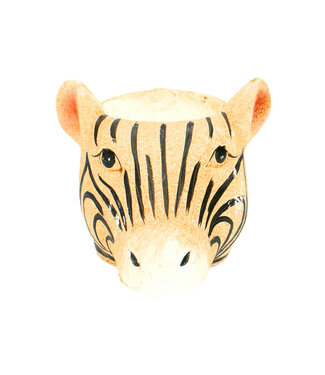 4A Keramiek planter zebra | Min. diameter 12 centimeter max. diameter 14 centimeter | Hoogte 11 centimeter | Per 6 stuks