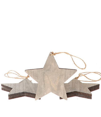 4A Kerst Deco hanger ster 25cm x5 | Per stuk