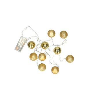 4A Weihnachten LED Girlande Kugel 40mm 10L 2m | Pro Stück