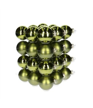 4A Groene Kerstballen mat & glanzend | Diameter 60 millimeter | Per 36 stuks