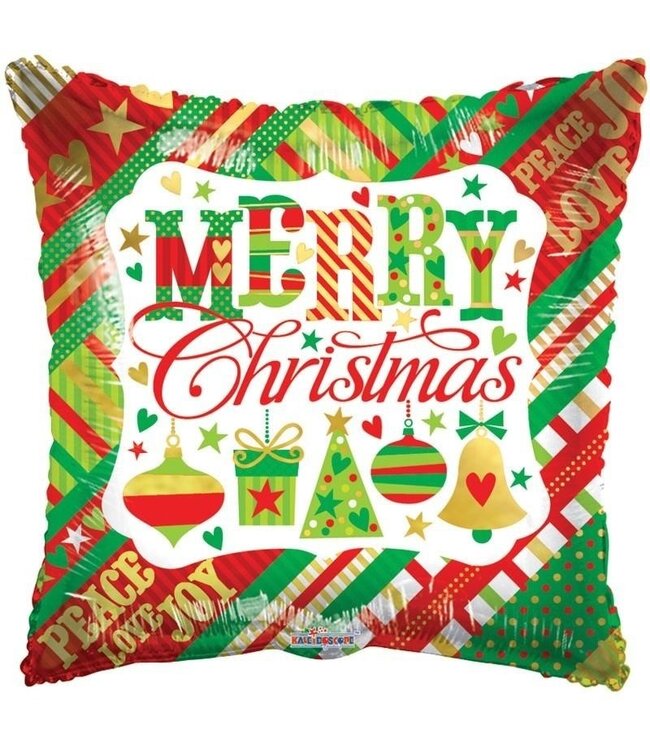 Kerst Ballon Merry Christmas 45cm ( x 10 )