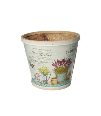 4A Hout Lavendel pot d17*15cm ( x 10 )