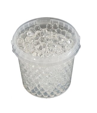 QC Transparente Wasserperlen, Orbeez oder Wasserperlen | 2,5 - 3 Millimeter Hydro-Gelperlen | 1 Liter pro Eimer | Pro 6 Eimer