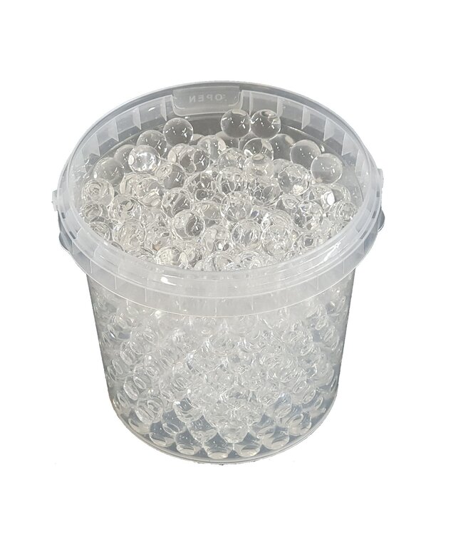 Transparente Wasserperlen, Orbeez oder Wasserperlen | 2,5 - 3 Millimeter Hydro-Gelperlen | 1 Liter pro Eimer | Pro 6 Eimer zu bestellen