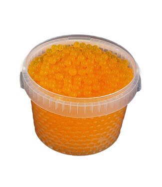 QC Orange Wasserperlen, Orbeez oder Wasserperlen | 2,5 - 3 Millimeter Hydro-Gelperlen | 3 Liter pro Eimer | Pro Eimer