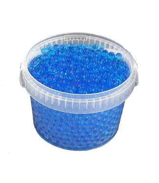 QC Blaue Wasserperlen, Orbeez oder Wasserperlen | 2,5 - 3 Millimeter Hydro-Gelperlen | 3 Liter pro Eimer | Pro Eimer