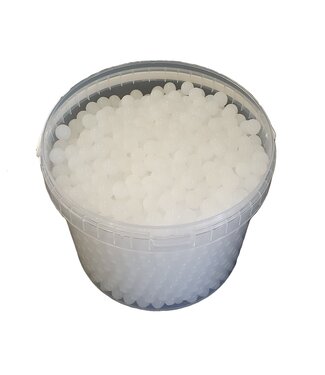 QC Weiße Wasserperlen, Orbeez oder Wasserperlen | 2,5 - 3 Millimeter Hydro-Gelperlen | 3 Liter pro Eimer | Pro Eimer