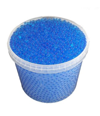 QC Blaue Wasserperlen, Orbeez oder Wasserperlen | 2,5 - 3 Millimeter Hydro-Gelperlen | 10 Liter pro Eimer | Pro Eimer