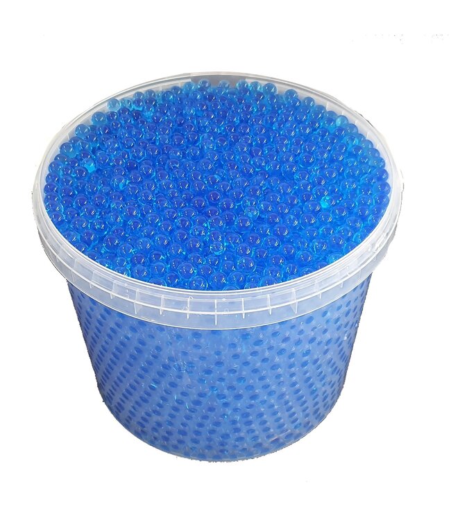Blaue Wasserperlen, Orbeez oder Wasserperlen | 2,5 - 3 Millimeter Hydro-Gelperlen | 10 Liter pro Eimer | Pro Eimer bestellbar