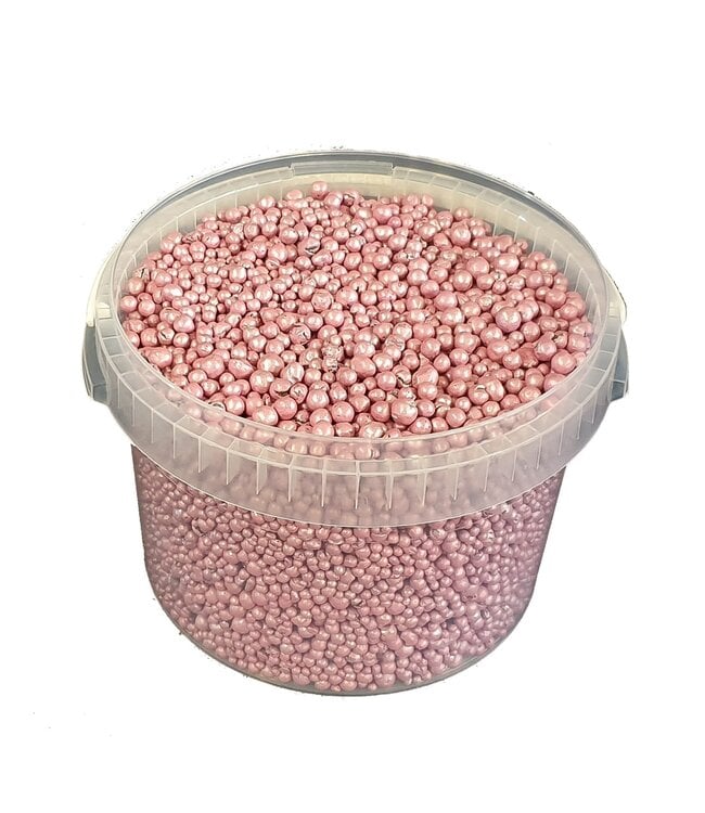 Roze terracotta parels | Emmerinhoud 3 liter | Per emmer te bestellen