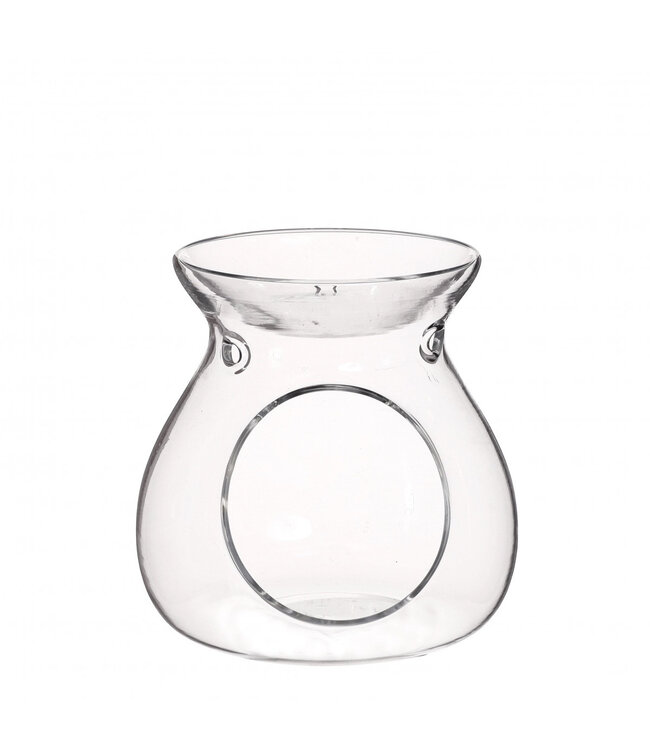 Glazen homedeco aroma houder | Diameter 10 centimeter | Hoogte 10 centimeter | Per stuk te bestellen