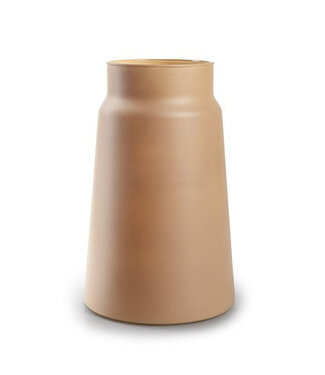 4A Sand-coloured glass eco vase Atlas | Diameter 19 centimetres | Height 30 centimetres | Per 4 pieces