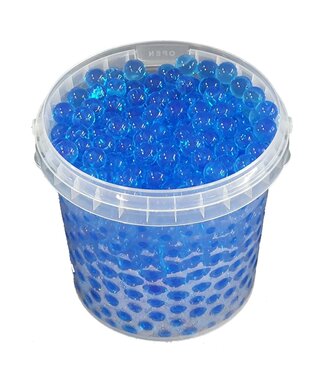 QC Blaue Wasserperlen, Orbeez oder Wasserperlen | 2,5 - 3 Millimeter Hydro-Gelperlen | 1 Liter pro Eimer | Pro 6 Eimer