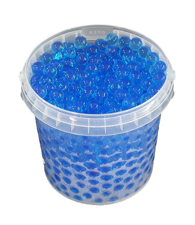 Blaue Wasserperlen, Orbeez oder Wasserperlen | 2,5 - 3 Millimeter Hydro-Gelperlen | 1 Liter pro Eimer | Pro 6 Eimer zu bestellen