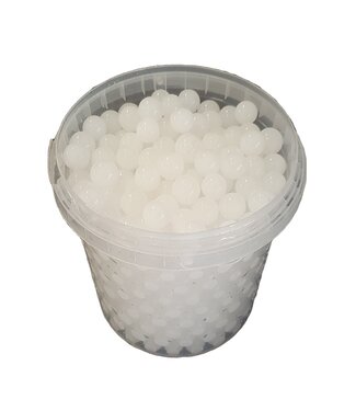 QC Weiße Wasserperlen, Orbeez oder Wasserperlen | 2,5 - 3 Millimeter Hydro-Gelperlen | 1 Liter pro Eimer | Pro 6 Eimer