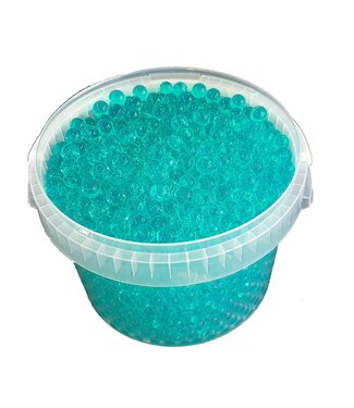 QC Dunkelgrüne Wasserperlen, Orbeez oder Wasserperlen | 2,5 - 3 Millimeter Hydro-Gelperlen | 1 Liter pro Eimer | Pro 6 Eimer