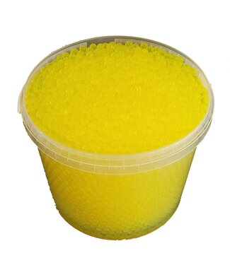 QC Gelbe Wasserperlen, Orbeez oder Wasserperlen | 2,5 - 3 Millimeter Hydro-Gelperlen | 10 Liter pro Eimer | Pro Eimer