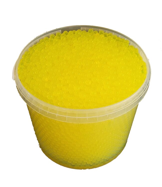 Gelbe Wasserperlen, Orbeez oder Wasserperlen | 2,5 - 3 Millimeter Hydro-Gelperlen | 10 Liter pro Eimer | Pro Eimer zu bestellen