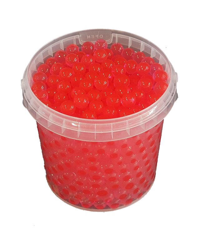 Kerskleurige gelparels - orbeez - waterbeads - waterparels | Emmerinhoud 1 liter | Per 6 emmers te bestellen