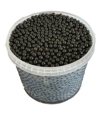 QC Schwarze Wasserperlen, Orbeez oder Wasserperlen | 2,5 - 3 Millimeter Hydro-Gelperlen | 10 Liter pro Eimer | Pro Eimer