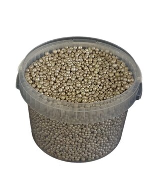 QC Beige Terrakotta-Kügelchen | Deco-Perlen 4 - 8 Millimeter | 10 Liter pro Eimer | Pro Eimer
