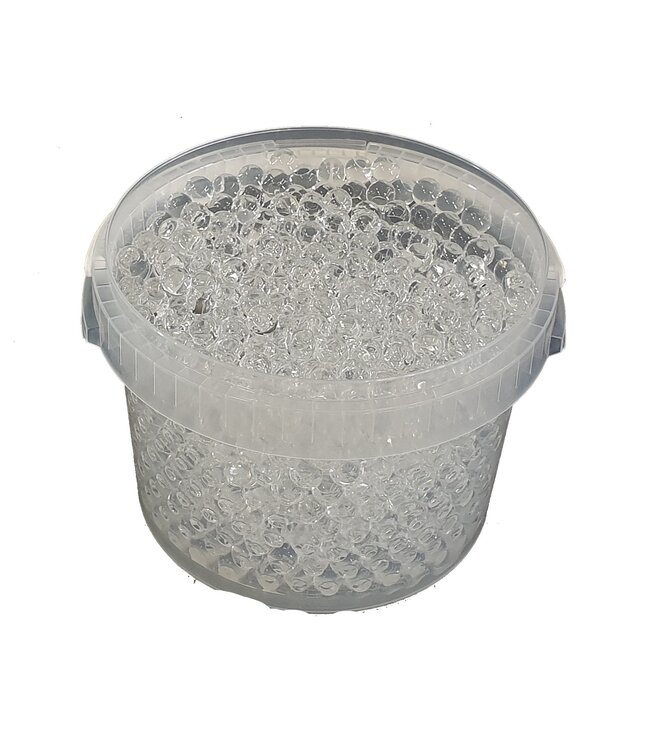 Transparente Wasserperlen, Orbeez oder Wasserperlen | 2,5 - 3 Millimeter Hydro-Gelperlen | 3 Liter pro Eimer | Pro Eimer bestellbar