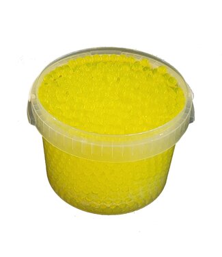 QC Gelbe Wasserperlen, Orbeez oder Wasserperlen | 2,5 - 3 Millimeter Hydro-Gelperlen | 3 Liter pro Eimer | Pro Eimer