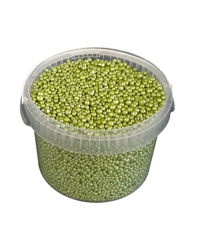 Hellgrüne Terrakotta-Kügelchen | Deco Pearls 4 - 8 Millimeter | 10 Liter pro Eimer | Pro Eimer bestellbar
