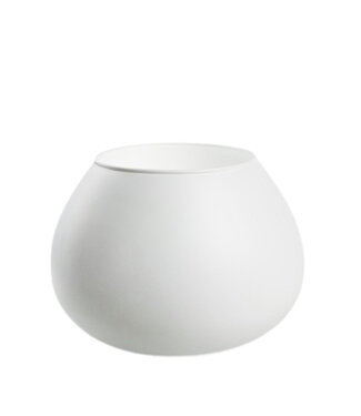 4A Eco vase Lassad white | Min. diameter 13 centimetres max. diameter 22 centimetres | Height 16.5 centimetres | Per piece