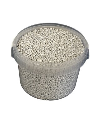 QC Weiße Terrakotta-Kügelchen | Deco Pearls 4 - 8 Millimeter | 3 Liter pro Eimer | Pro Eimer
