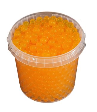 QC Orangene Wasserperlen, Orbeez oder Wasserperlen | 2,5 - 3 Millimeter Hydro-Gelperlen | 1 Liter pro Eimer | Pro 6 Eimer