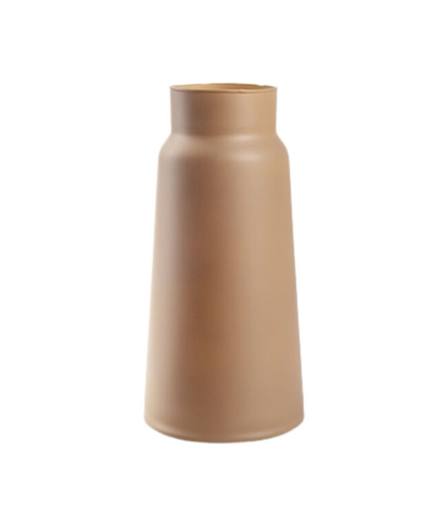 Eco vase Atlas sand-coloured | Diameter 14.5 centimetres | Height 30 centimetres | Ordered per 4 pieces