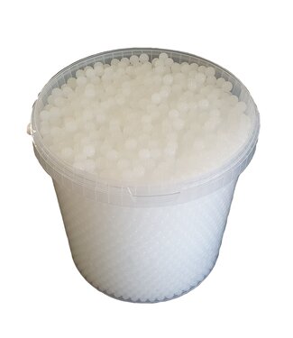 QC Weiße Wasserperlen, Orbeez oder Wasserperlen | 2,5 - 3 Millimeter Hydro-Gelperlen | 10 Liter pro Eimer | Pro Eimer