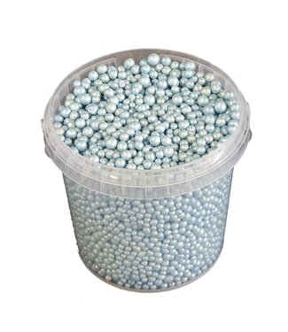 QC Hellblaue Terrakotta-Kügelchen | Deco Pearls 4 - 8 Millimeter | 1 Liter pro Eimer | Pro 6 Eimer