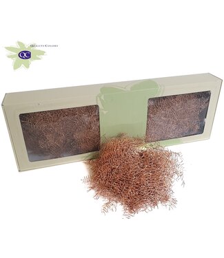 QC Gepreserveerde Koraalvaren koperkleurig met glitters | Per 30 bossen x 10 stelen