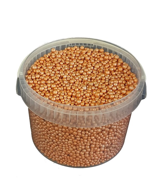 Orangene Terrakotta-Bällchen | Deco Pearls 4 - 8 Millimeter | 10 Liter pro Eimer | Pro Eimer bestellbar