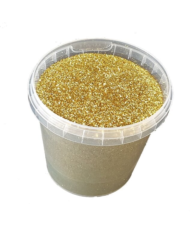 Eimer mit Goldglitter | Gewicht 400 g | Eimerweise bestellen