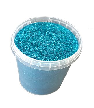 QC Emmer glitters laser blauw | Gewicht 400 gram | Per emmer