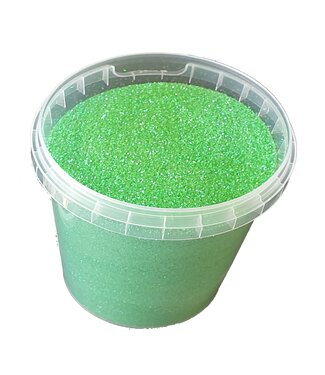 QC Seau de paillettes vert irisé | Poids 400 grammes | Par seau