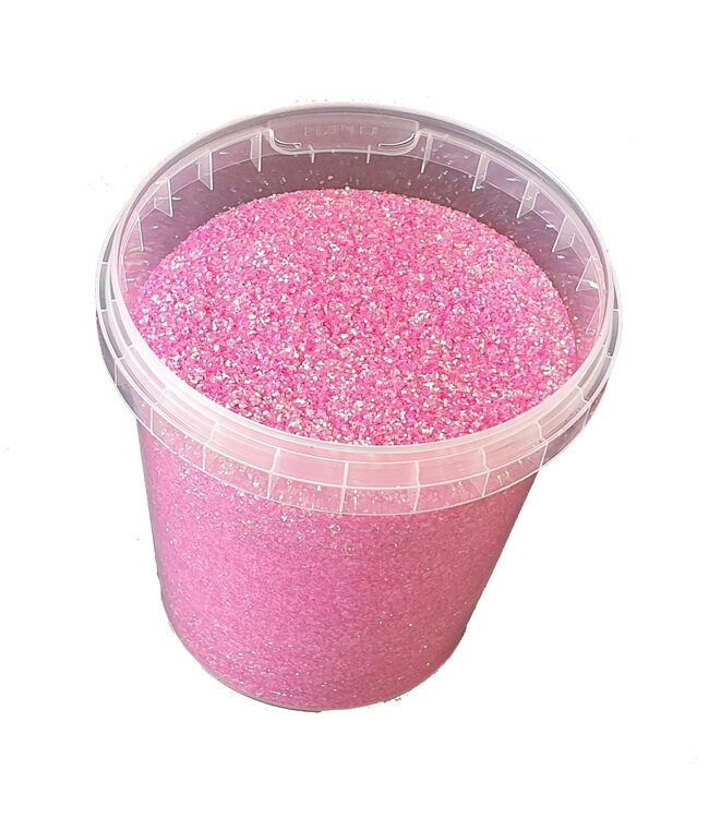 Eimer mit Glitter Pink Blush | Gewicht 400 g | Eimerweise bestellen