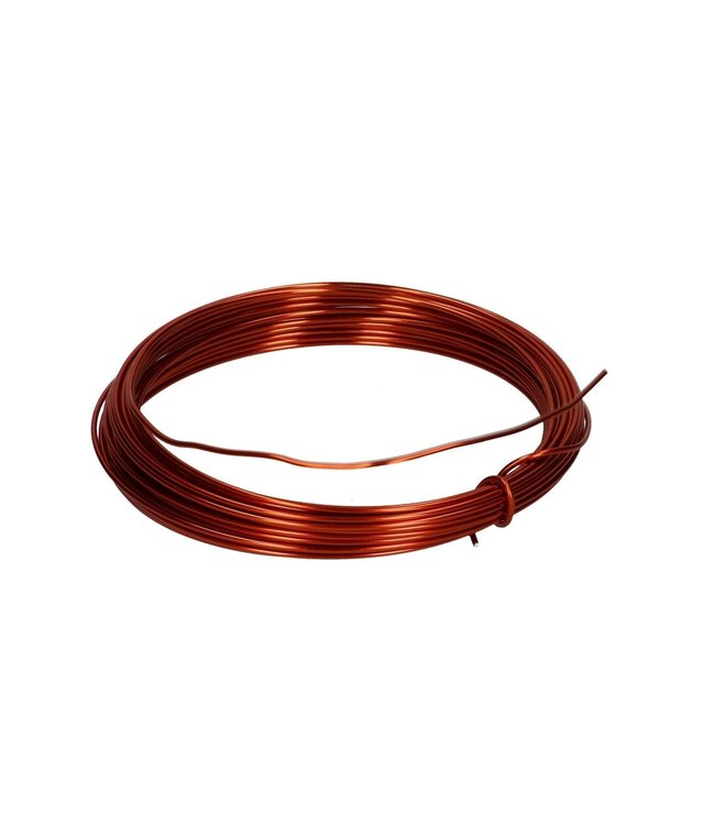 Orange aluminium wire | Diameter 2 millimetres | Length 12 metres | Weight 100 grams | Can be ordered individually