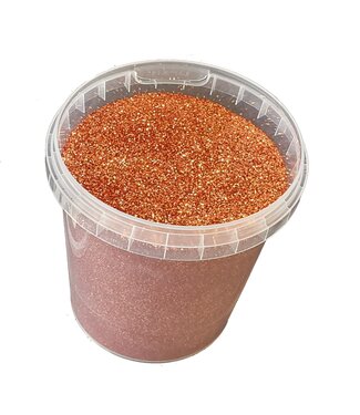 QC Seau de paillettes orange | Poids 400 grammes | Par seau